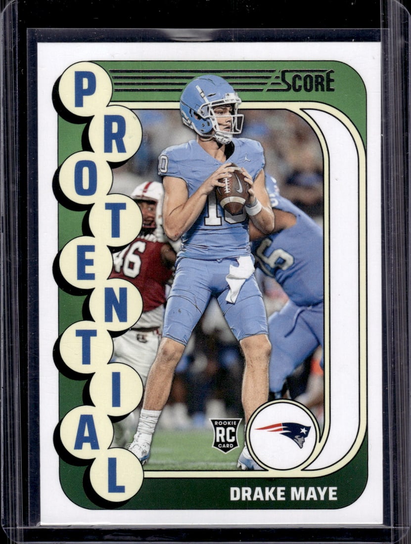 Drake Maye Rookie Card Protential 2024 Score #2 UNC Tarheels, Patriots (1 of 2)