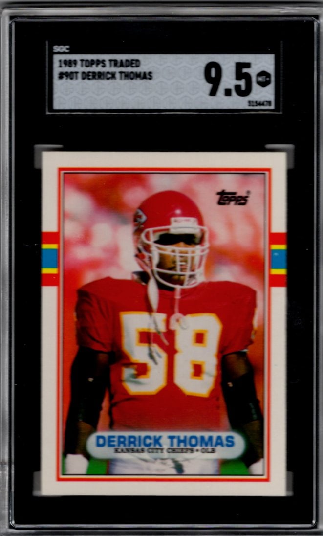 Derrick Thomas Rookie Card 1989 Topps Traded #90T SGC 9.5 Kansas City Chiefs (1 of 2)