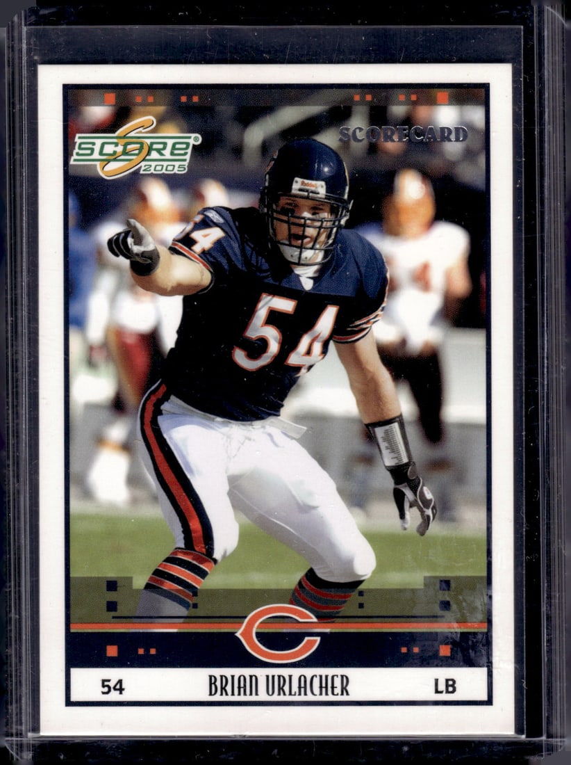 Brian Urlacher Scorecard /599 2005 Score #49 Chicago Bears: Panini Select, Prizm, Mosaic, Contenders, Zenith, Phoenix, Illusions, Absolute, Rookie NFL Sports Trading Cards, SP, SSP, Cards, Football Cards for Sale Near Me, Superbowl & Hall of Fame Player Cards,
