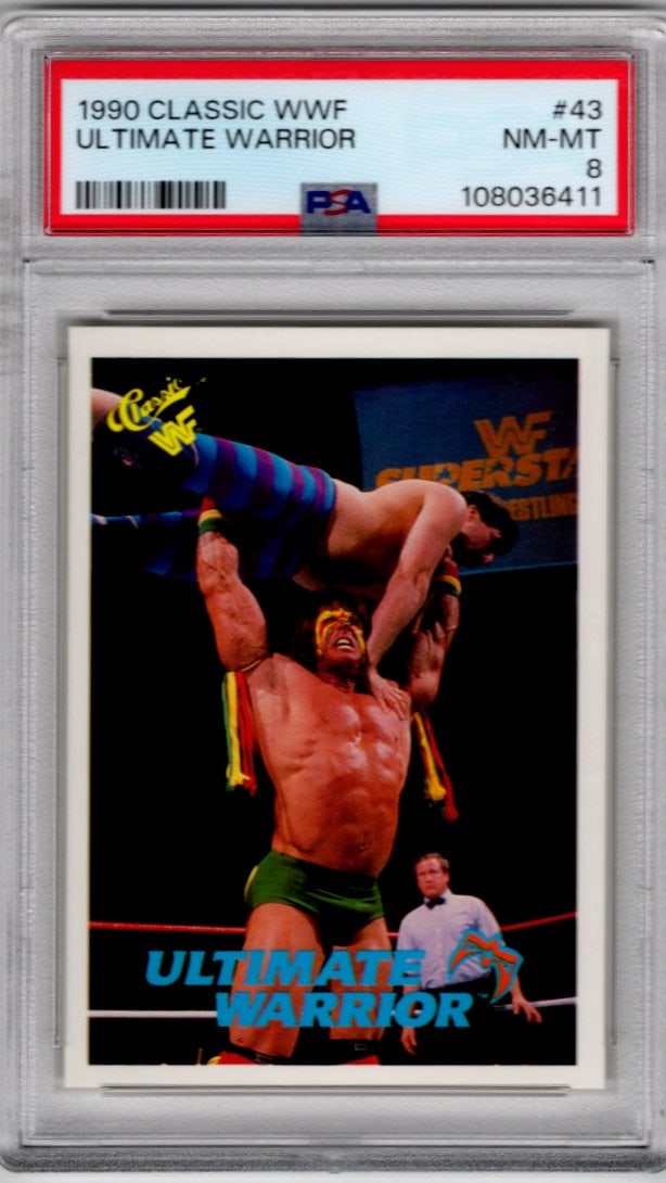 Ultimate Warrior 1990 Classic WWF #43 PSA 8 (1 of 2)