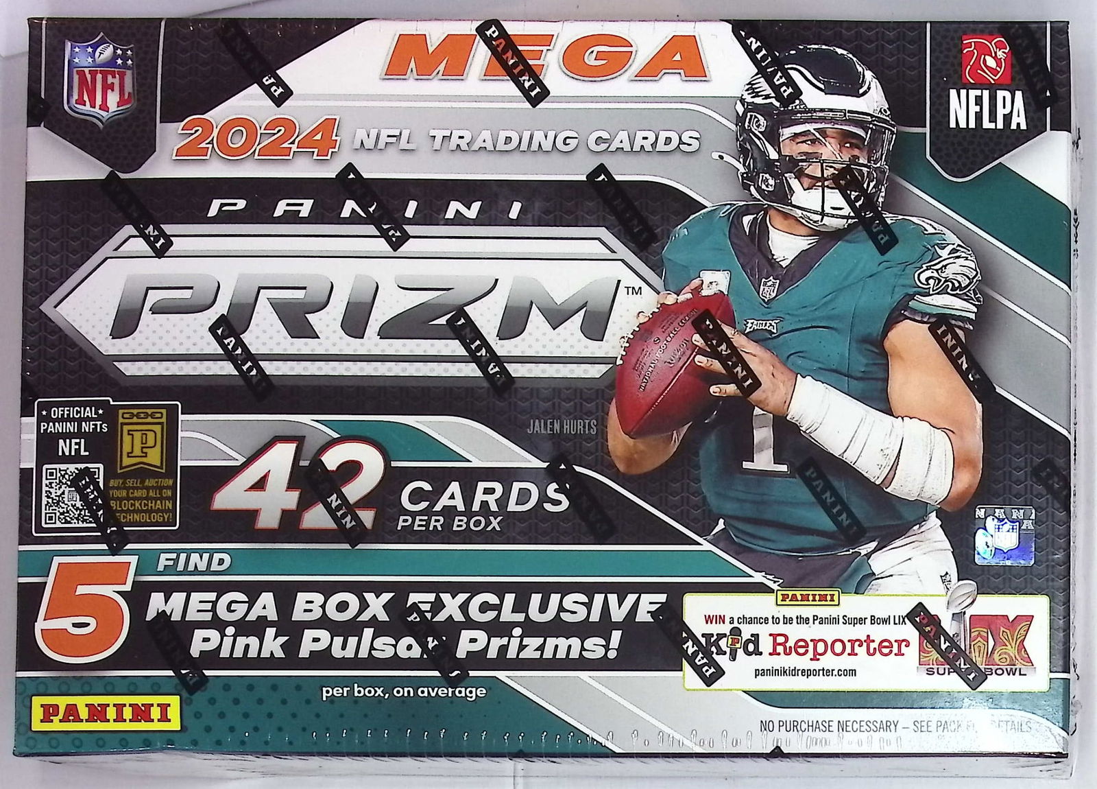 2024 Panini Prizm Football MEGA BOX - Jayden Daniels, 5 PINK PULSAR PRIZMS, Bo Nix Football Card: Panini Rookie Football NFL Trading & Sports Cards, Rookie Cards in This Set are Jayden Daniels, Bo Nix, Drake Maye, Marvin Harrison, Jr, JJ McCarthy, Football & Sports Cards for Sale Near Me, Silver,