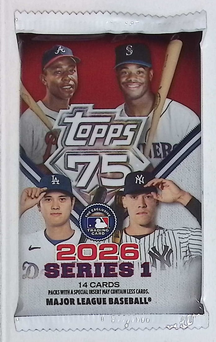 2026 Topps Series 1 Baseball 75th Anniversary Mega Box Pack (1 of 1)