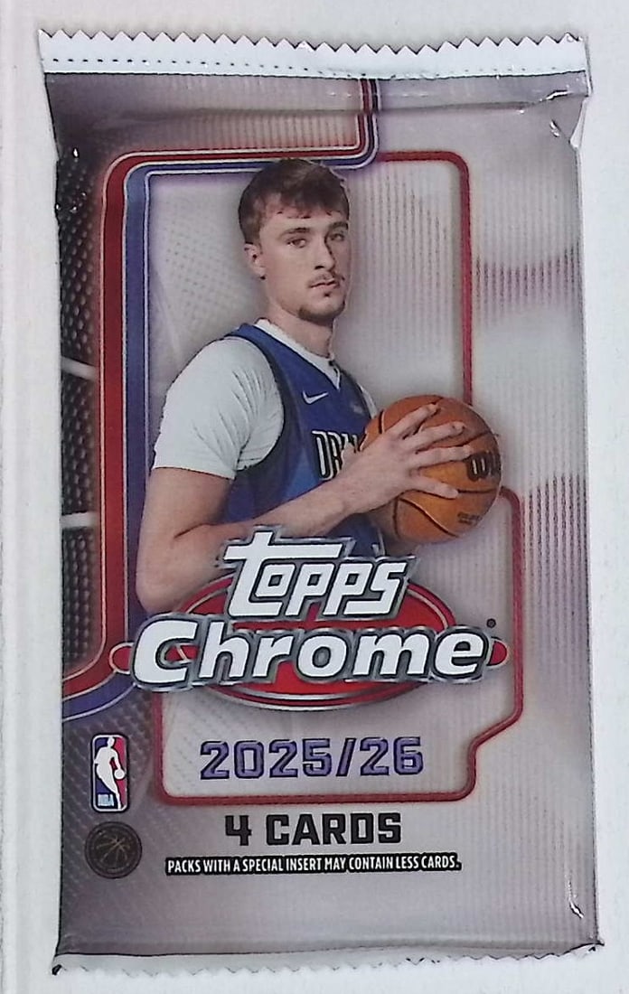 2025 Topps Chrome Basketball Cards BLASTER BOX PACK - Cooper Flagg Rookie Card (1 of 1)