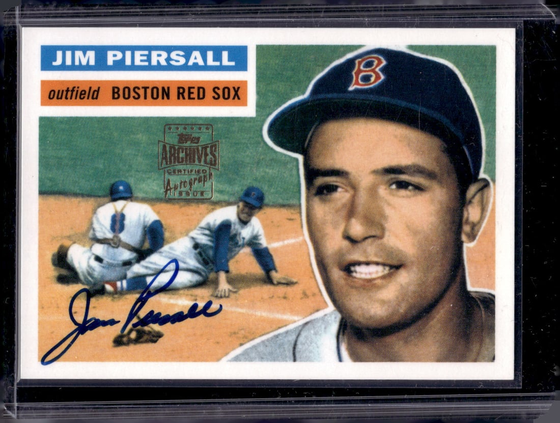 Jim Piersall Auto 2001 Topps Archives Reprint #143 (1 of 2)