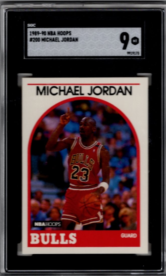 Michael Jordan 1989-90 NBA Hoops #200 SGC 9 Chicago Bulls (1 of 2)