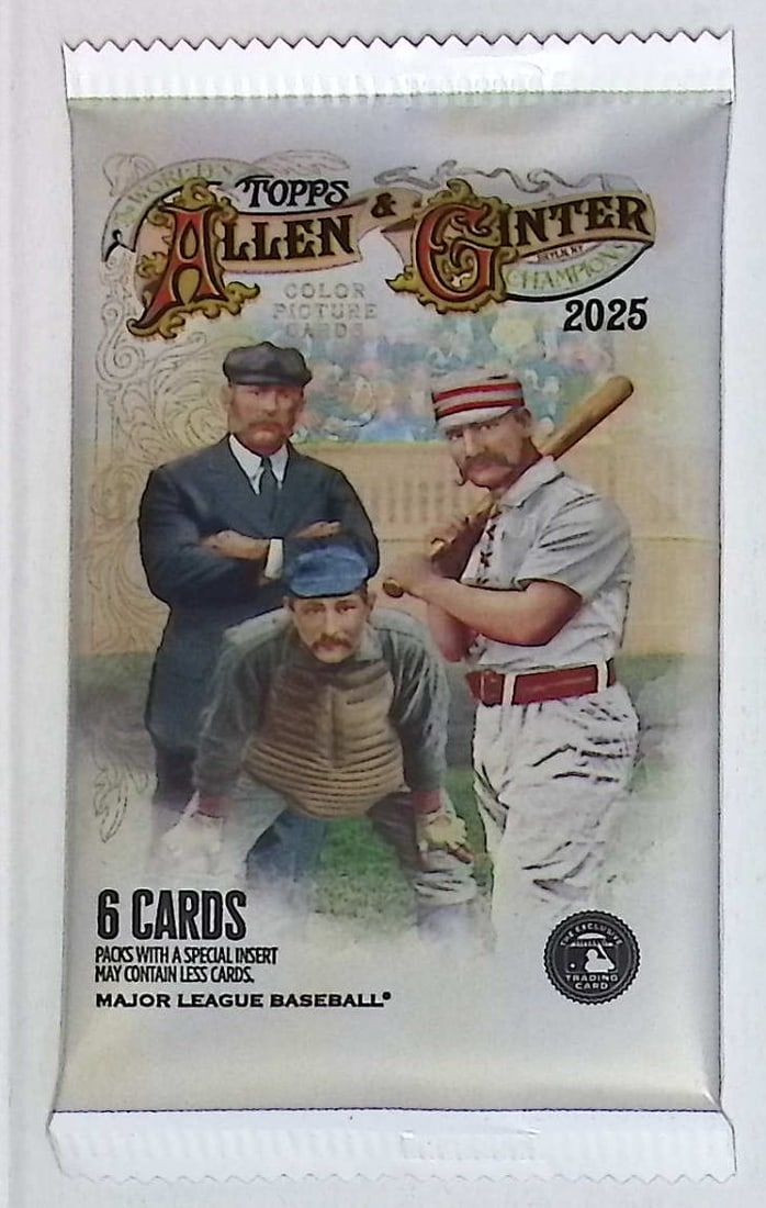 2025 Topps Allen & Ginter Baseball BLASTER BOX PACK - MLB Trading Cards: Factory Sealed Topps Baseball MLB Trading & Sports Cards, Rookie Cards in this set are James Wood, Dylan Crews, Speckled, SP, SSP, Variations, Autographs, Chrome, Refractors, Sports Cards for Sale Nea