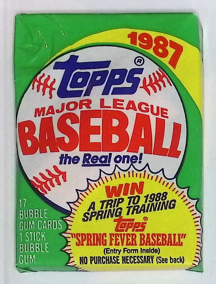 1987 Topps Series 1 Vintage Baseball Cards Retail Box Wax Pack Sports Card: Topps Vintage Rookie Baseball MLB Trading & Sports Cards, Rookie Cards Barry Bonds, Old Baseball and Sports Cards For Sale Near Me, World Series Players, Hall of Fame Stars, Nolan Ryan & Mark McGwire