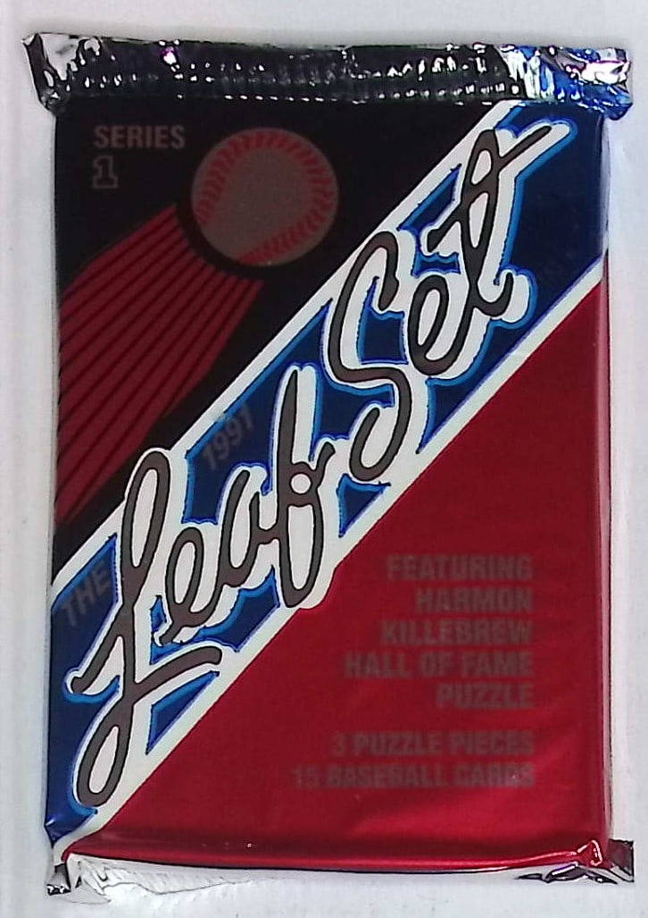 1991 Leaf Set Series 1 Baseball Retail Box Wax Pack - Featuring Harmon Killebrew HOF Puzzle: Leaf MLB Baseball Trading & Sports Cards & Memorabilia, Chipper Jones, Ken Griffey, Jr., Frank Thomas, Bo Jackson, Cal Ripken, Nolan Ryan, Craig Biggio Rookie Card, Dwight Gooden, Rickey Henderson, Pa