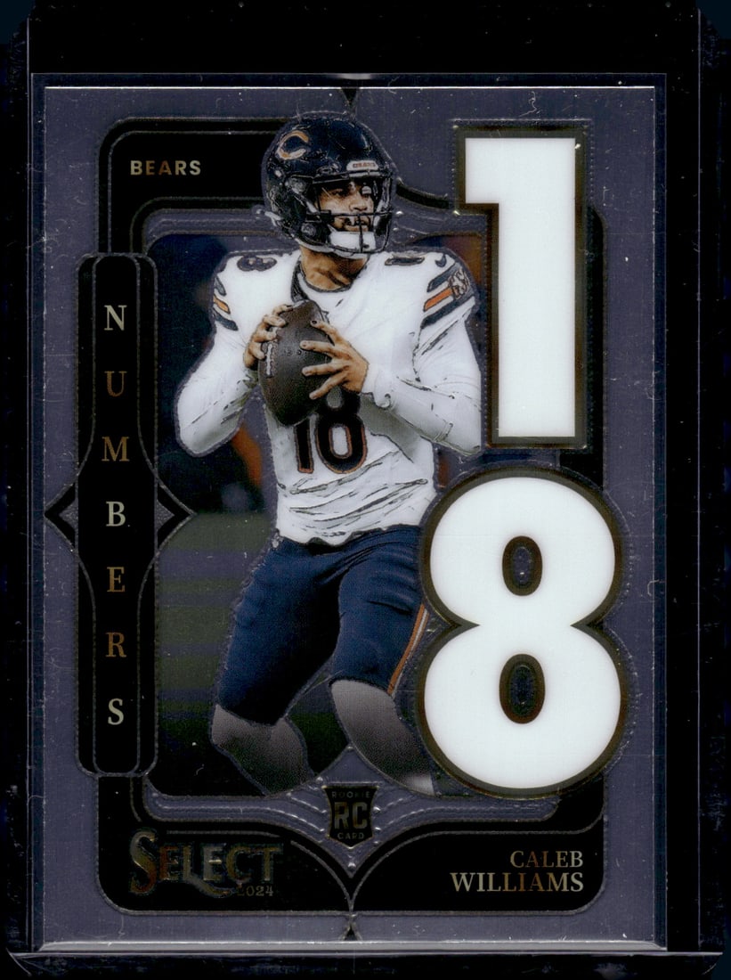Caleb Williams Rookie Card Numbers 2024 Select #19 Chicago Bears: Panini Select, Prizm, Mosaic, Contenders, Zenith, Phoenix, Illusions, Absolute, Rookie NFL Sports Trading Cards, SP, SSP, Cards, Football Cards for Sale Near Me, Superbowl & Hall of Fame Player Cards,