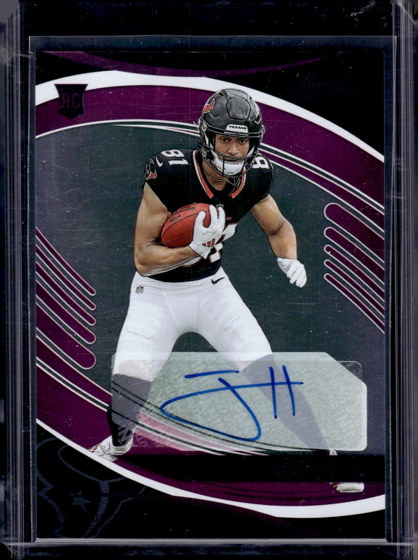 Jayden Higgins Rookie Auto Pink 2025 Absolute #138 Houston Texans (1 of 2)