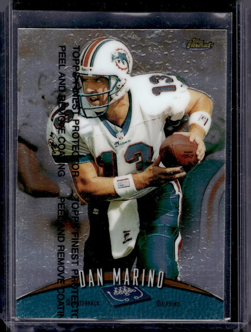 Dan Marino 1998 Topps Finest #170 With Coating, Miami Dolphins: Topps Football NFL Trading Sports Cards, Sports Cards for Sale Near Me, Super Bowl & Hall of Fame Player Cards, Resurgence, Composite, SP, SSP, Valuable Auction Memorabilia Lots For Sale On Line