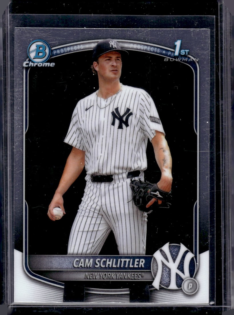 Cam Schlittler 1st Bowman 2025 Bowman Chrome #BCP-166 New York Yankees (1 of 2)