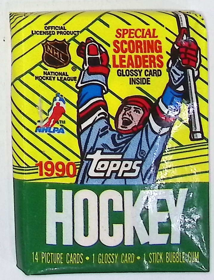 1990 Topps Vintage Hockey Cards Retail Box Wax Pack Sports Cards Wayne Gretzky (1 of 1)