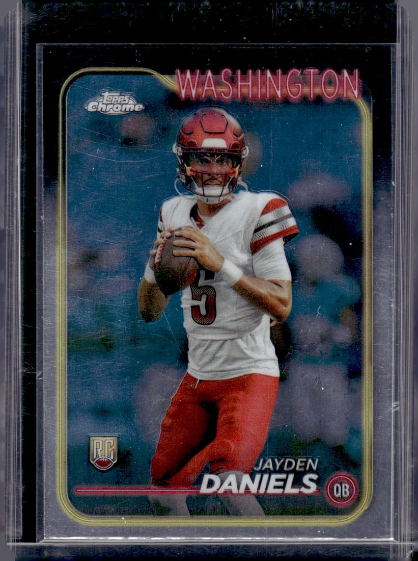 Jayden Daniels Rookie Card 2024 Topps Chrome #201 Washington Commanders (1 of 2)
