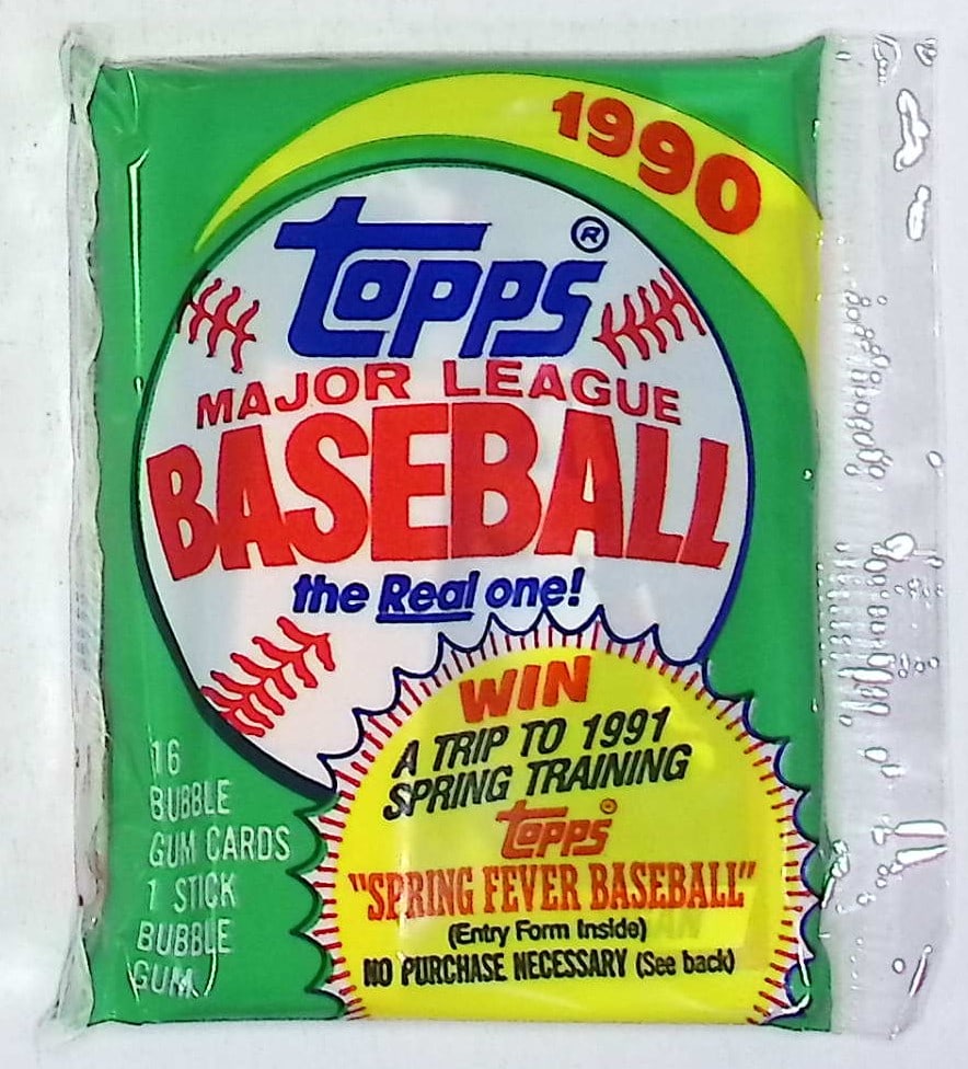 1990 Topps Series 1 Vintage Baseball Cards Retail Box Wax Pack Sports Cards (1 of 1)