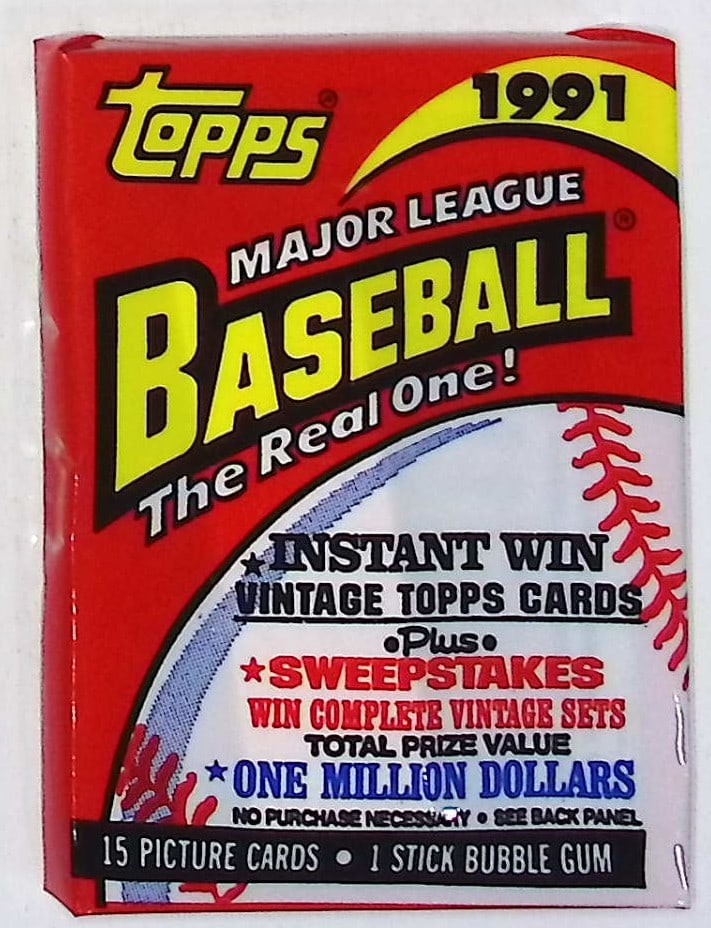 1991 Topps Vintage Baseball Cards Retail Box Wax Pack Sports Cards Rookie Cards (1 of 1)