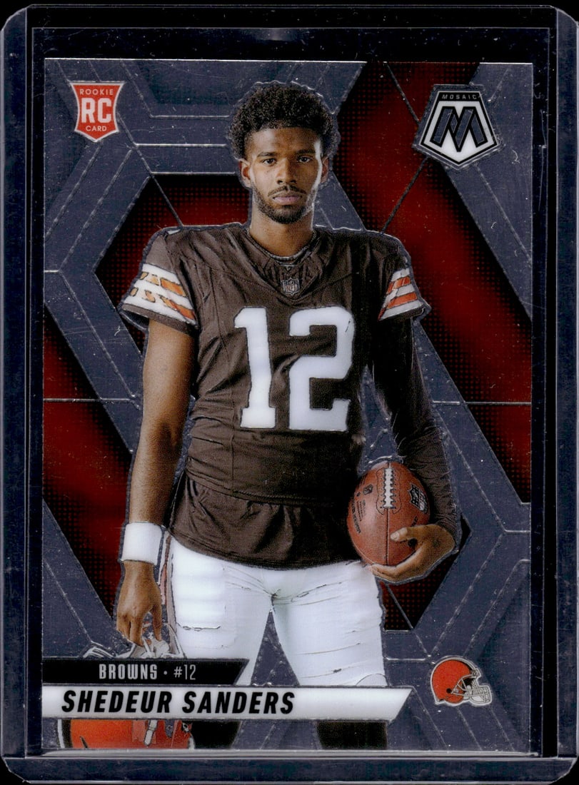 Shedeur Sanders Rookie Card Variation 2025 Mosaic #290 Cleveland Browns: Panini Select, Prizm, Mosaic, Contenders, Zenith, Phoenix, Illusions, Absolute, Rookie NFL Sports Trading Cards, SP, SSP, Cards, Football Cards for Sale Near Me, Superbowl & Hall of Fame Player Cards,