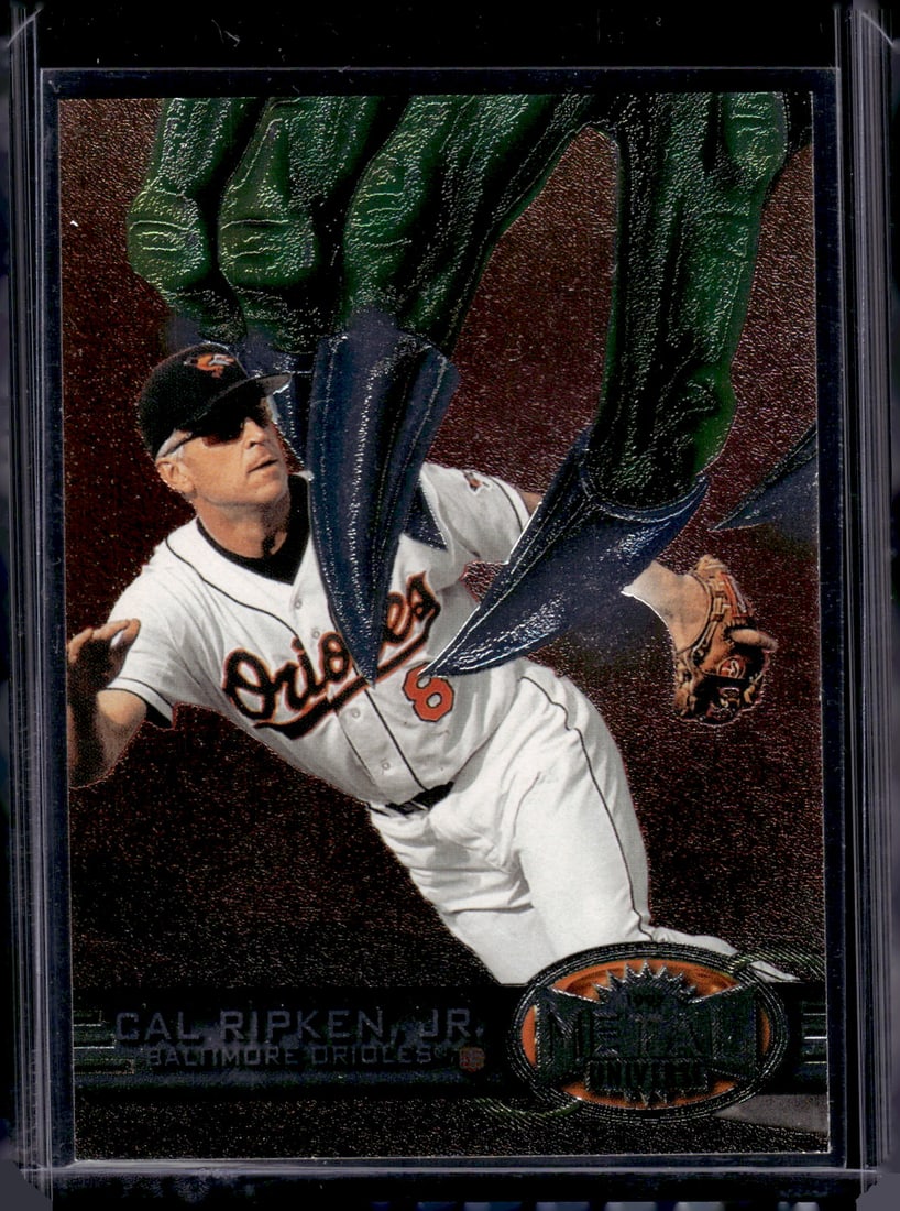 Cal Ripken Jr. 1997 Metal Universe #8 Baltimore Orioles: Fleer Baseball MLB Trading & Sports Cards, Old Sports Cards for Sale Near Me, Auction Memorabilia Lots for Sale On Line, World Series & Hall of Fame Players