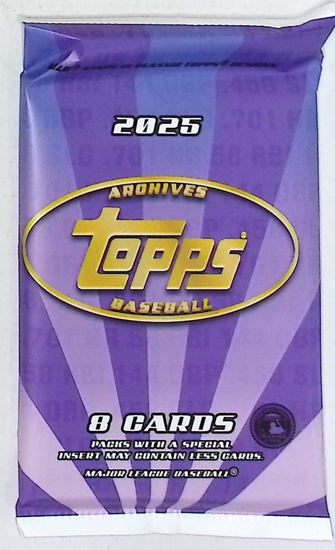 2025 Topps ARCHIVES Baseball BLASTER BOX PACK - MLB Trading Cards: Factory Sealed Topps Baseball MLB Trading & Sports Cards, Rookie Cards in this set are James Wood, Dylan Crews, Speckled, SP, SSP, Variations, Autographs, Chrome, Refractors, 1976 Topps, Sports Cards