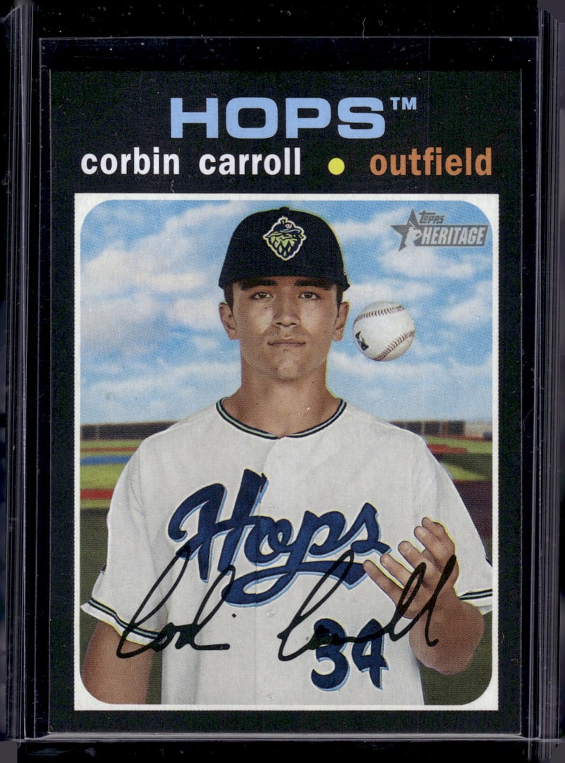 Corbin Carroll 2020 ToppsHeritage Minor League #54 Arizona Diamondbacks: Topps Baseball MLB Trading & Sports Cards, Sports Cards for Sale Near Me, World Series & Hall of Fame Players Memorabilia, Refractors, X-Fractors, Numbered, SP, SSP, Valuable Auction Memorabilia Lots 