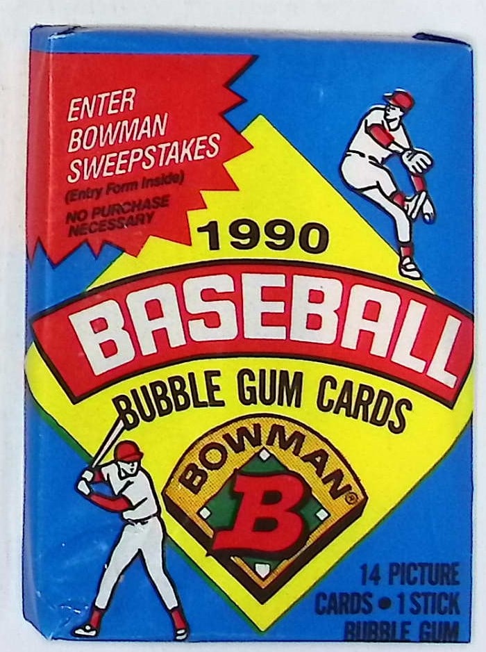 1990 Bowman Vintage Baseball Cards Retail Box Wax Pack Sports Cards MLB Trading Cards: Bowman Vintage Valuable Rookie Baseball MLB Trading & Sports Cards, Rookie Cards in this set are Frank Thomas, Sammy Sosa, Larry Walker, Bernie Williams, New York Yankees, Sammy Sosa, Tony Gwynn, Old