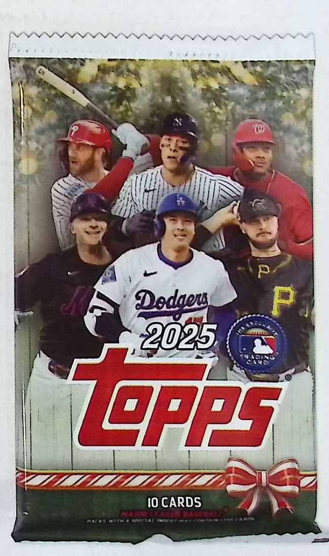2025 Topps Baseball Holiday MEGA BOX PACK: Factory Sealed Topps Baseball MLB Trading & Sports Cards, Rookie Cards in this set are James Wood, Dylan Crews, Speckled, SP, SSP, Variations, Autographs, Chrome, Refractors, 1976 Topps, Sports Cards