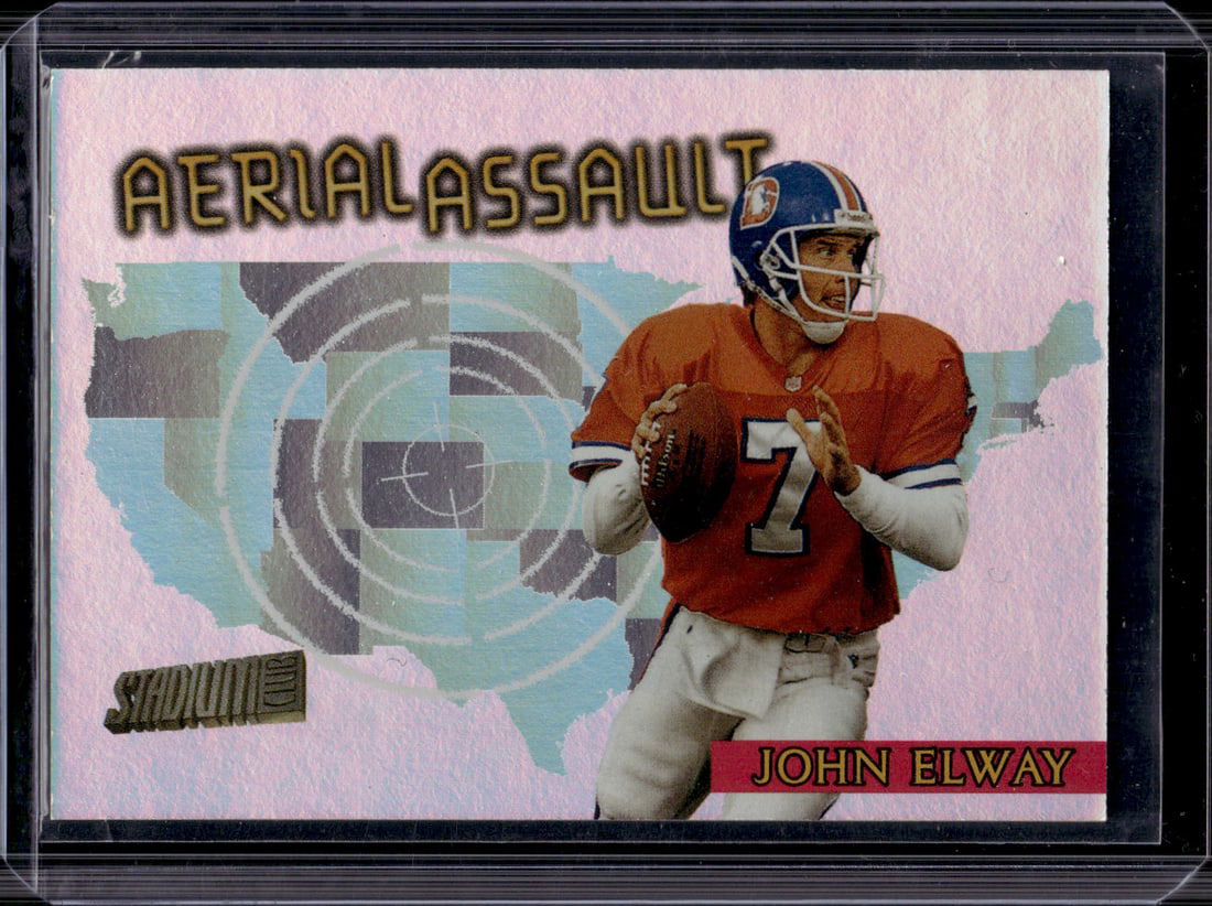 John Elway Aerial Assault 1997 Topps Stadium Club #AA5 Denver Broncos: Topps Football NFL Trading Sports Cards, Sports Cards for Sale Near Me, Super Bowl & Hall of Fame Player Cards, Resurgence, Composite, SP, SSP, Valuable Auction Memorabilia Lots For Sale On Line