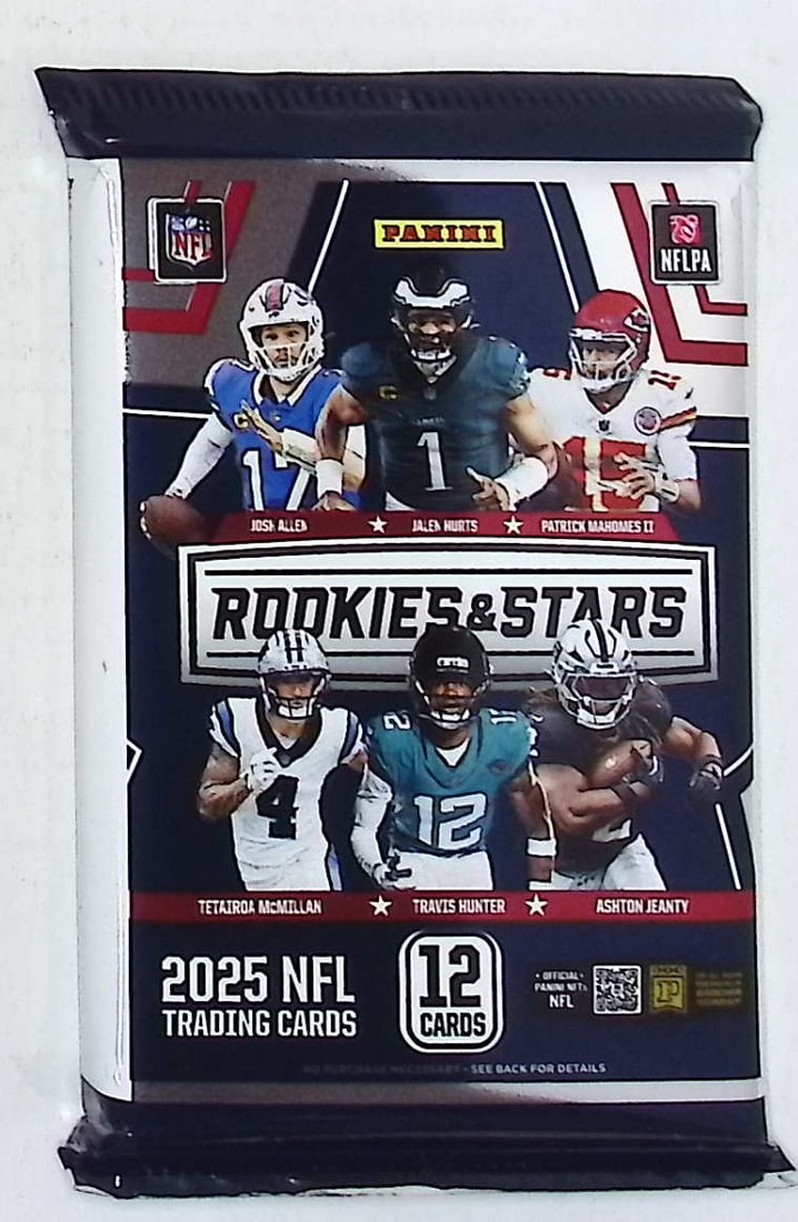 2025 Panini Rookies & Stars Football BLASTER BOX PACK Jaxson Dart, Travis Hunter, Emeka Egbuka: Panini Rookie Football NFL Trading & Sports Cards, Rookie Cards in This Set areJaxson Dart, Travis Hunter, Emeka Egbuka Football & Sports Cards for Sale Near Me, Silver, Wave, Autographs, SP, SSP, Num