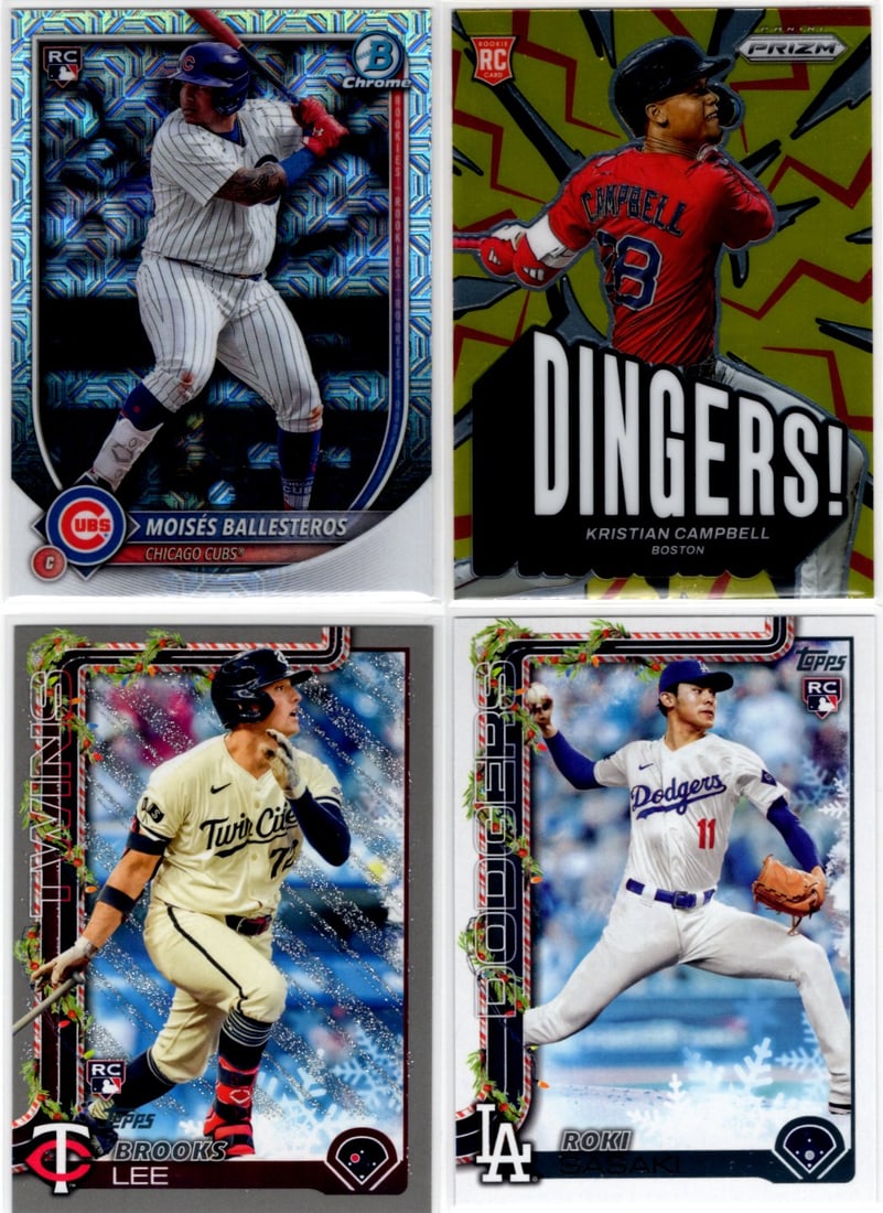 Lot of 4 MLB Rookie Cards. Ballesteros Mojo, Campbell, Lee, Sasaki (1 of 2)