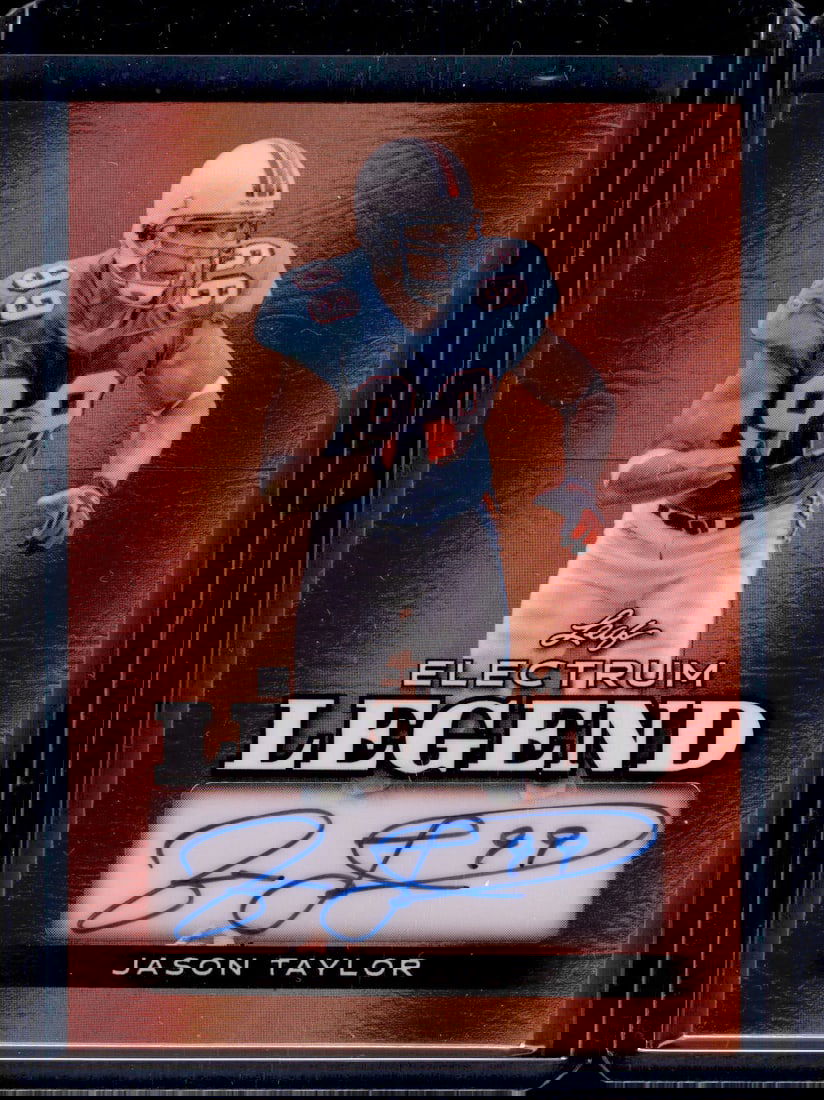 Jason Taylor Auto /10 2024 Leaf Electrum Legend #LA-JT1 Miami Dolphins: Leaf Football NFL Trading Cards, Sports Cards for Sale Near Me, Hall of Fame & Super Bowl Player Cards, Auction Memorabilia Lots for Sale on Line