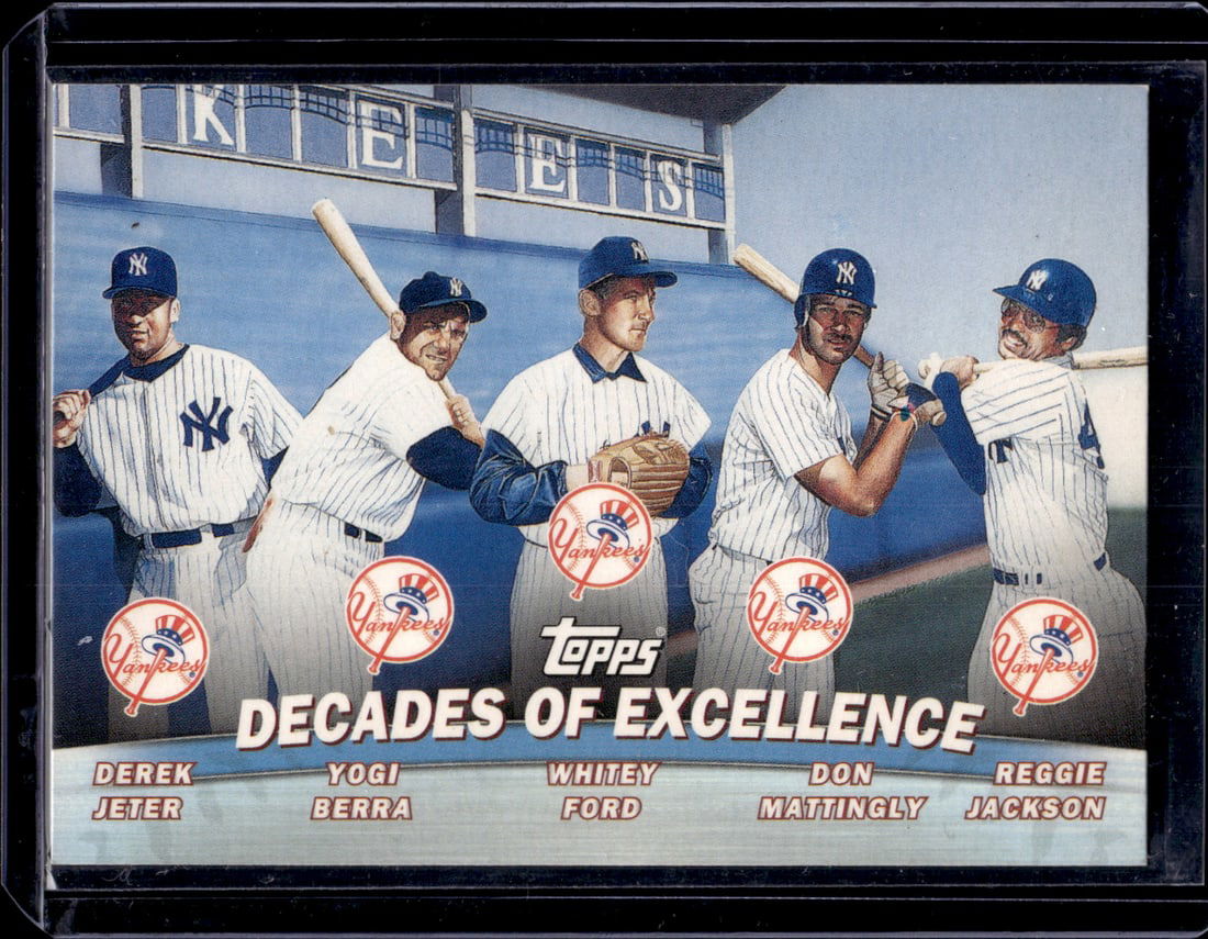 Jeter/Berra/Ford/Mattingly/Jackson Decades of Excellence 2000 Topps #TC1 Yankees: Topps Baseball MLB Trading & Sports Cards, Sports Cards for Sale Near Me, World Series & Hall of Fame Players Memorabilia, Refractors, X-Fractors, Numbered, SP, SSP, Valuable Auction Memorabilia Lots