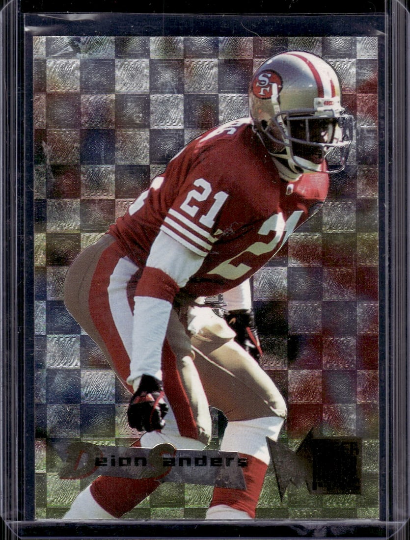 Deion Sanders 1995 Fleer Metal #175 49ers, Falcons: Fleer Football NFL Trading Cards, Old Sports Cards for Sale Near Me, Hall of Fame & Super Bowl Player Cards, Auction Memorabilia Lots for Sale on Line