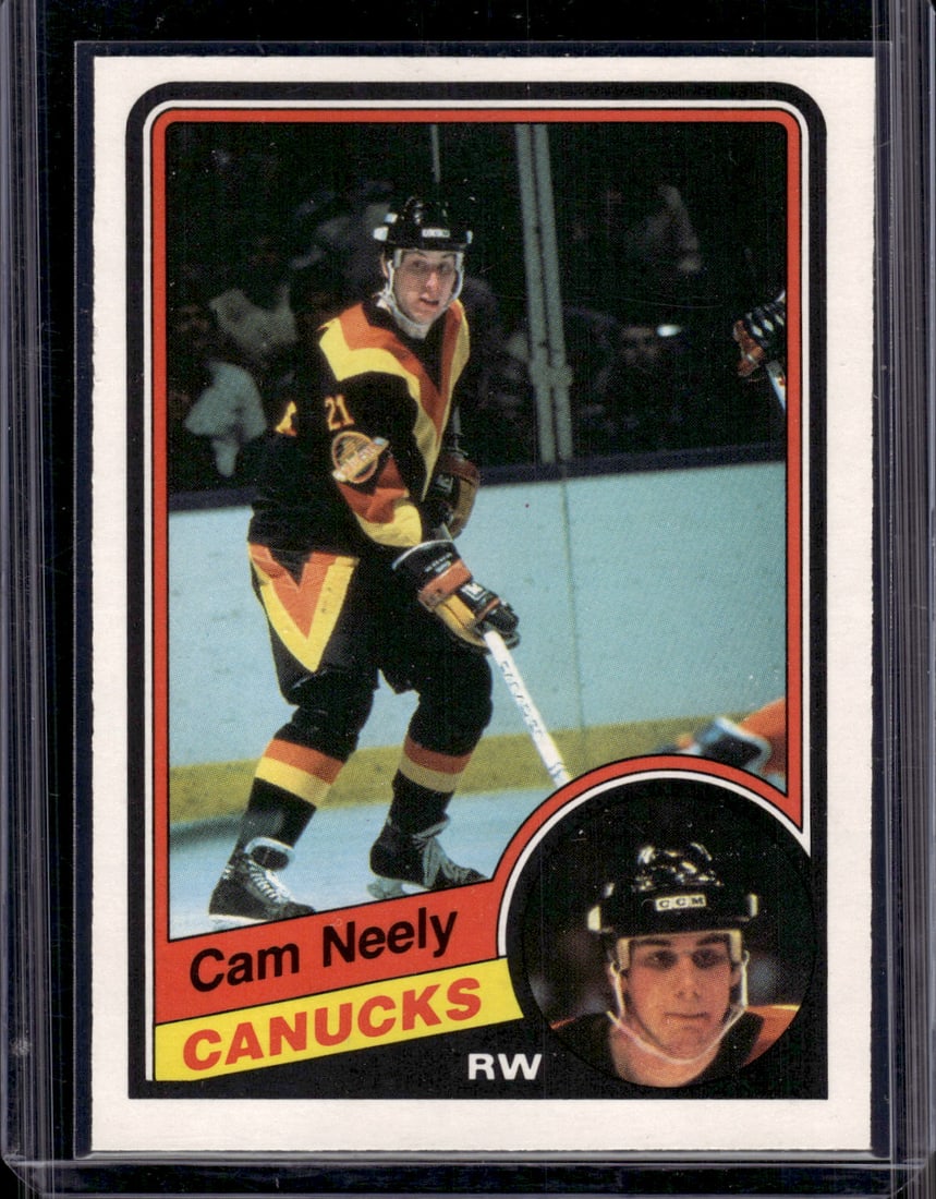 Cam Neely Rookie Card 1984-85 O-Pee-Chee #327 Vancouver Canucks: Topps Vintage NHL Hockey Trading & Sports Cards, Old Sports Cards for Sale Near Me, Stanley Cup & Hall of Fame Players, Valuable Auction Memorabilia Lots for Sale On Line
