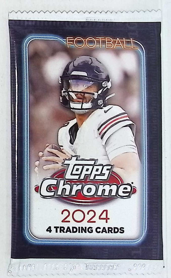 2024 Topps Chrome Football Cards BLASTER Box Pack Drake Maye, Jayden Daniels Rookie Card: Topps Football NFL Trading & Sports Cards, Rookie Cards in this Set Are Jayden Daniels, Bo Nix, JJ McCarthy, Marvin Harrison Jr, Refractors, Prism Refractors, X-Fractors, Sports Cards for Sale Near Me