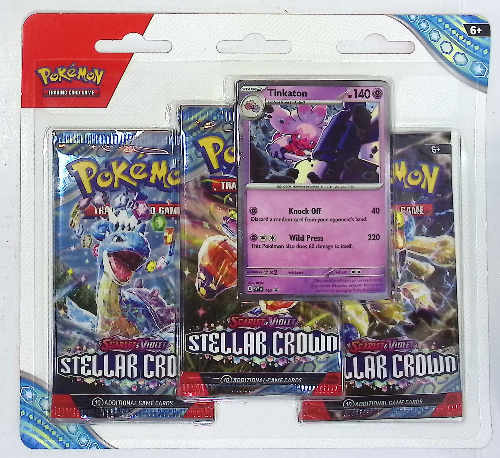 2024 Pokemon Scarlet & Violet Stellar Crown 3 Pack 30 Card Booster Hanger Blister Charizard (1 of 1)