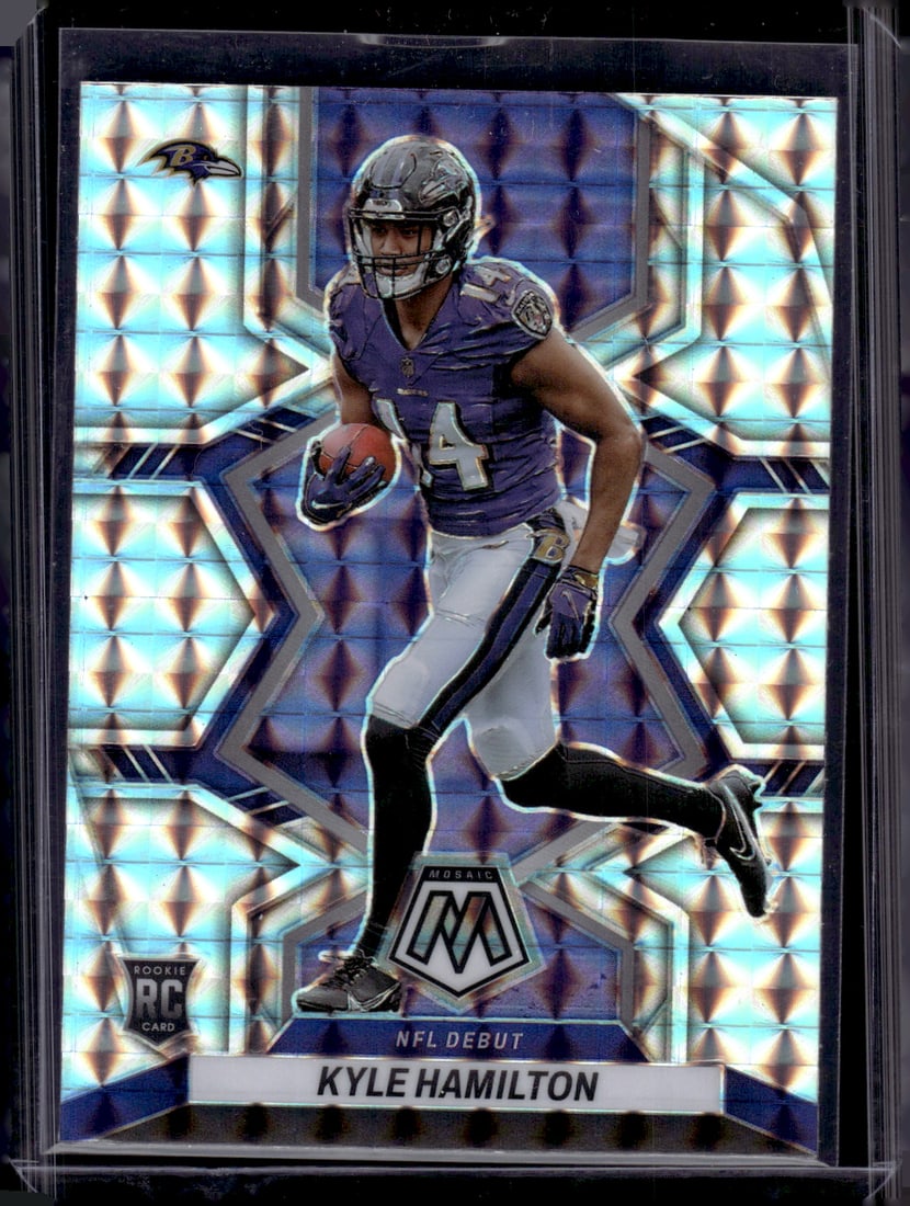 Kyle Hamilton Rookie Card Silver Mosaic Prizm 2022 Mosaic #288 Baltimore Ravens (1 of 2)