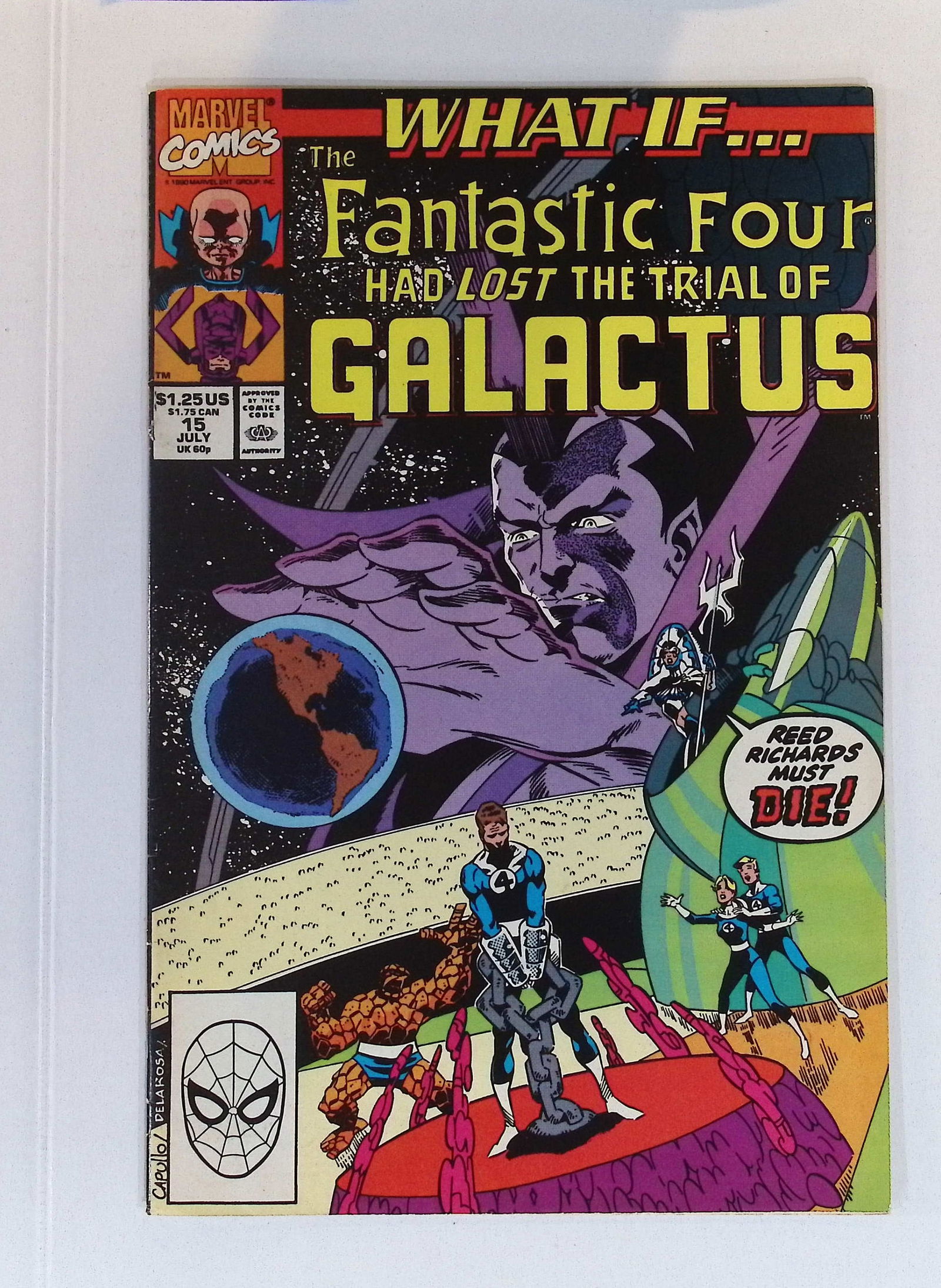 What if Fantastic Four Had Lost The Trial Of Galactus Marvel Vintage Comic Book: July 1990 #15 (1 of 4)