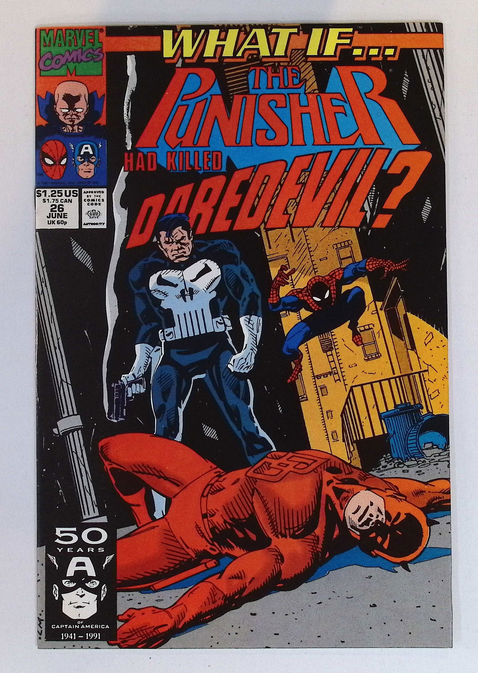 What If The Punisher Had Killed Daredevil? Marvel Vintage Comic Book: June, 1991 #26, (1 of 4)