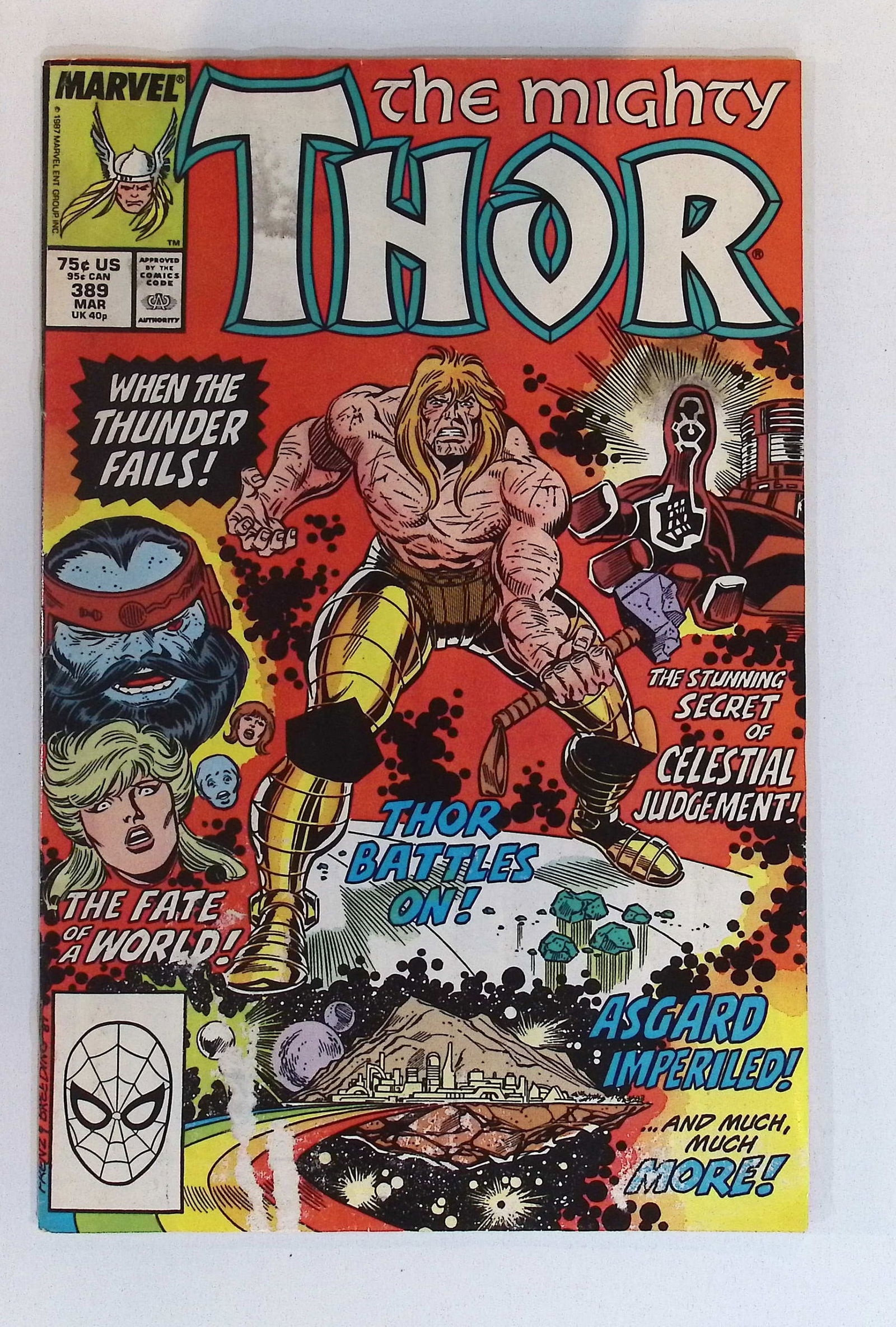 The Mighty Thor Marvel Vintage Comic Book: March, 1988 #389, See Photos (1 of 4)