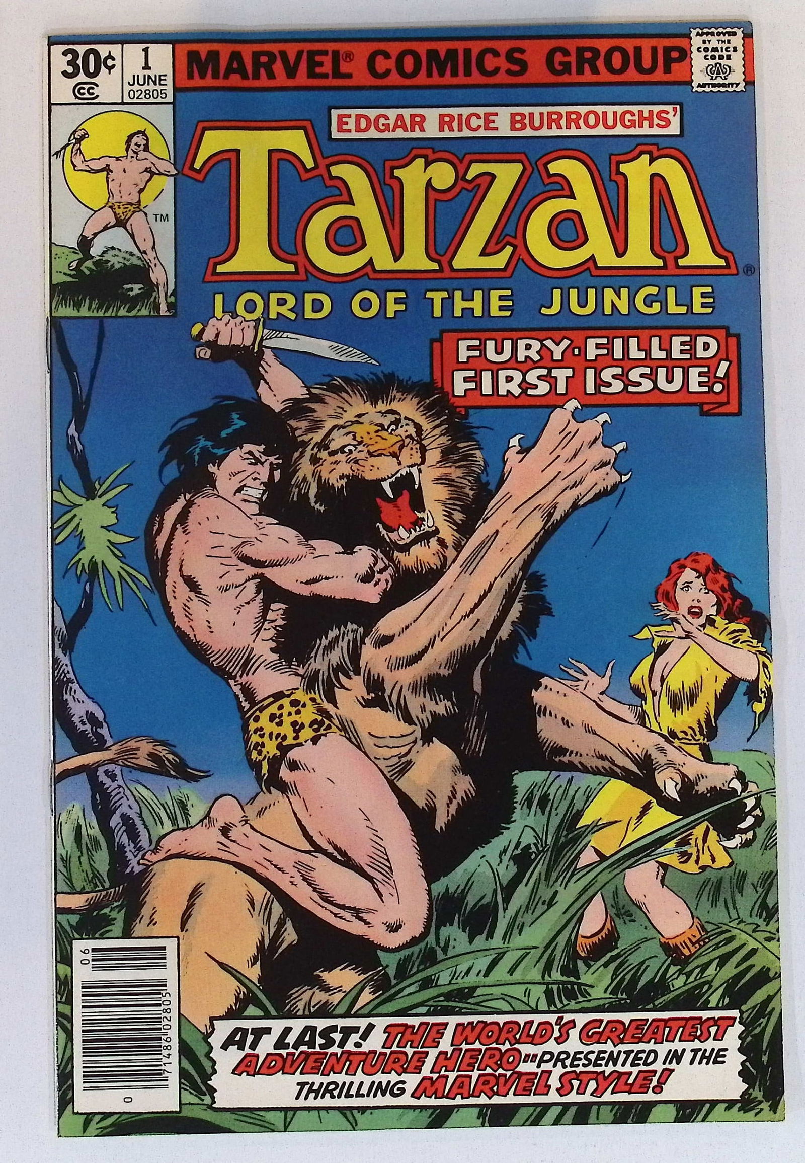 Tarzan 1st Marvel Appearance! Marvel Vintage Comic Book: June 1977 # 1, See Photos (1 of 4)