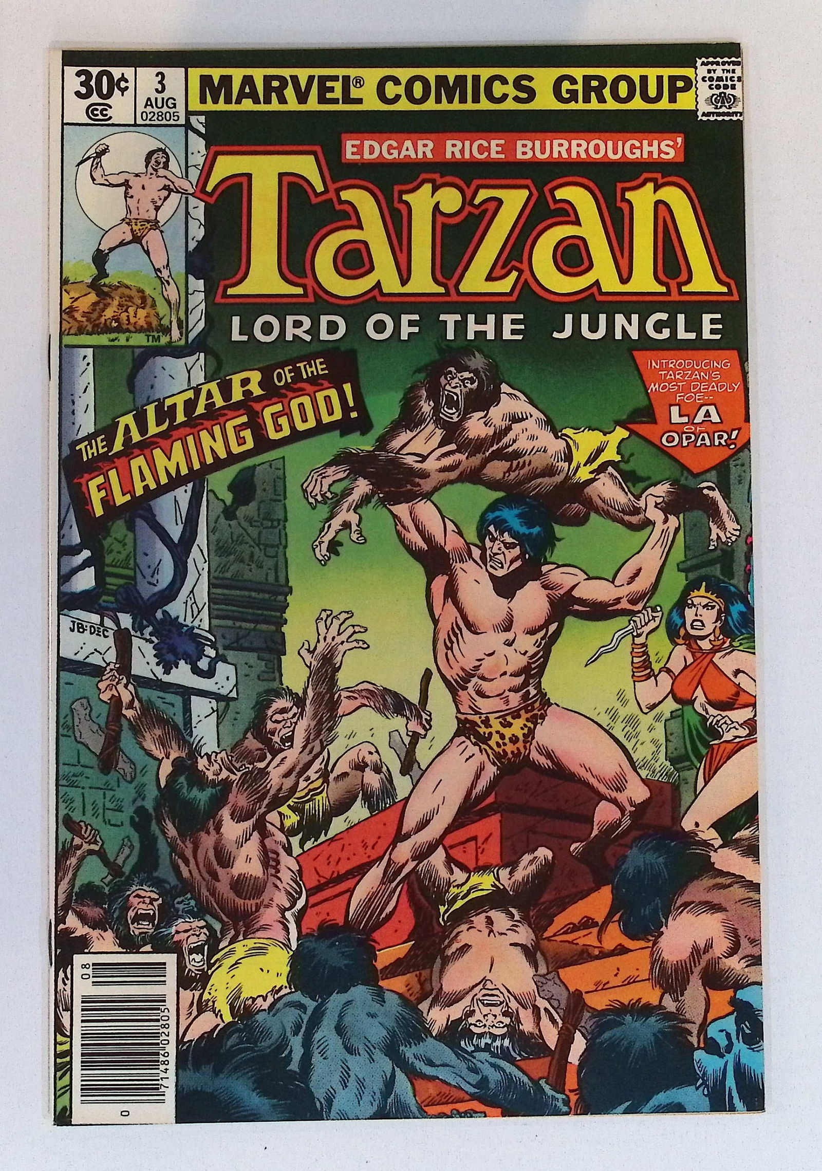 Tarzan Marvel Vintage Comic Book: Aug 1977 # 3, See Photos (1 of 4)