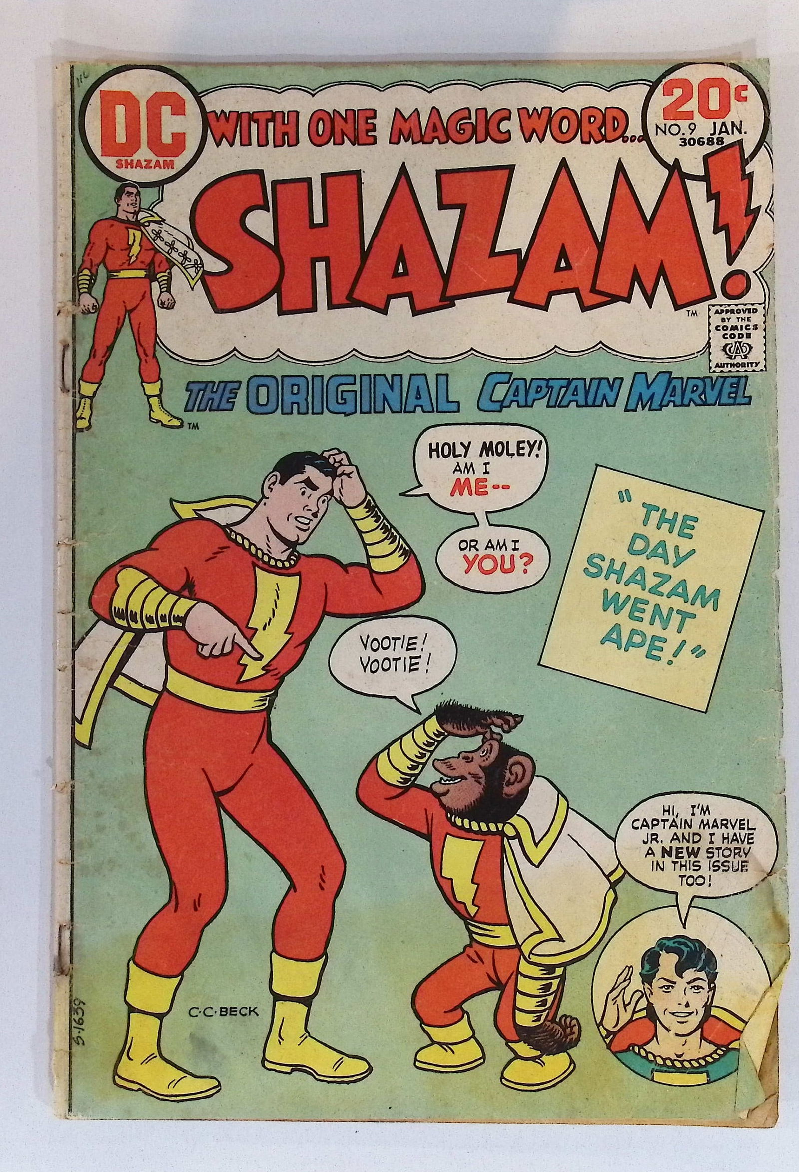 Shazam! DC Vintage Comic Book: Jan 1974 #9, Stains on Cover, Low Grade, See Photos (1 of 4)