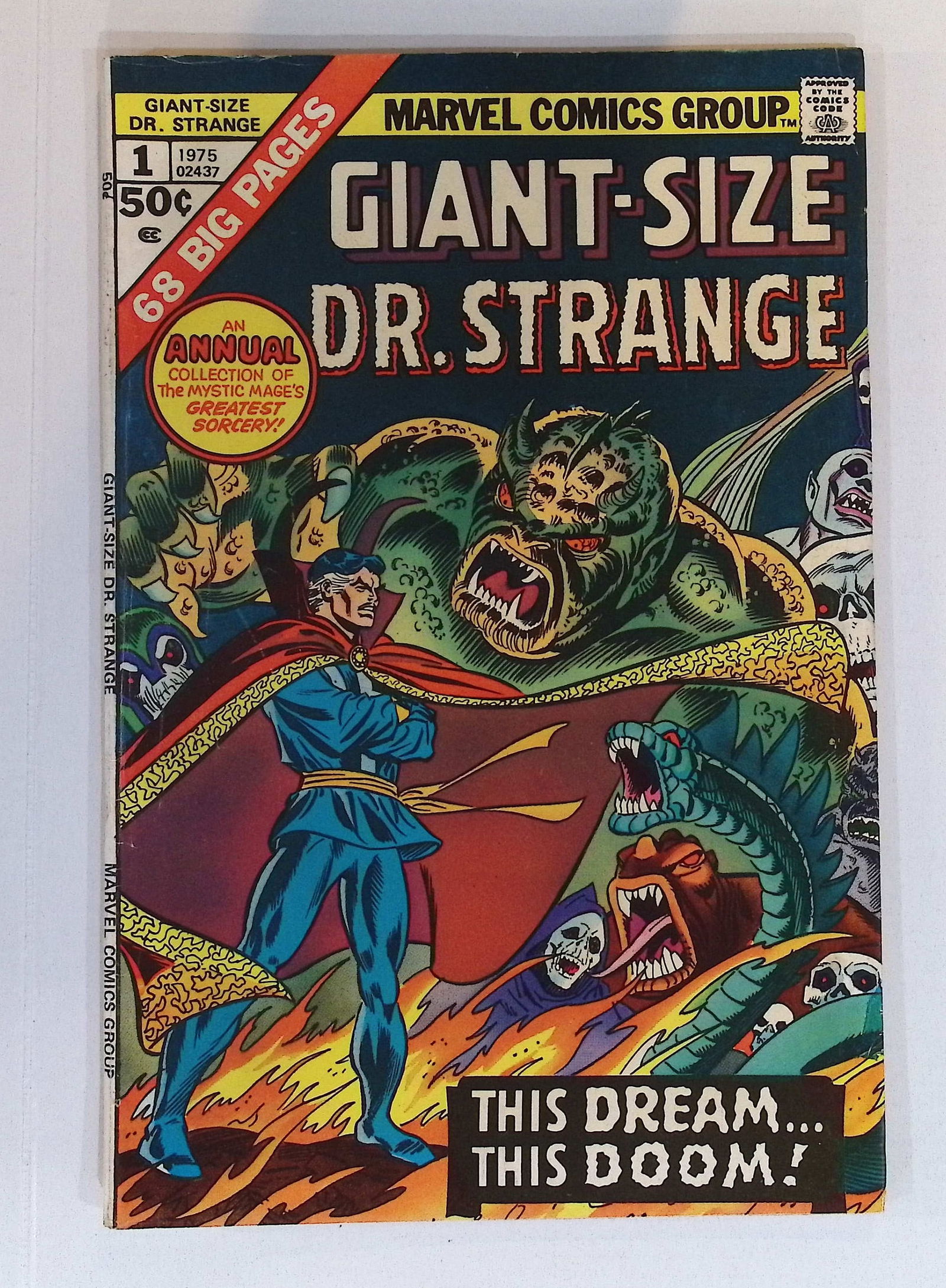Giant Size Dr. Strange Annual 68 Pages Marvel Vintage Comic Book: 1975 #1, See Photos (1 of 4)