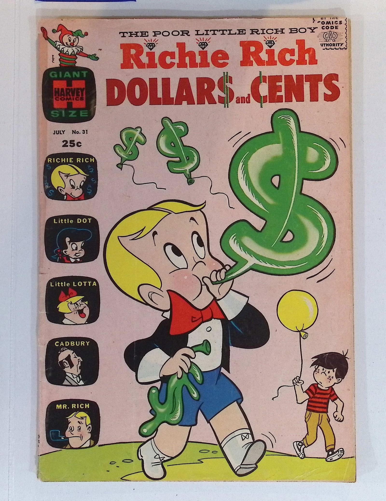Richie Rich Dollars and Cents Harvey Giant Size Silver Comic Book: Jul 1969, Low Grade,See Photos: All Comic Books come Bagged, Boarded, Shipping is a little more than baseball cards due to the cost of supplies, Super Heroes Collectibles, Auction Magazine Lots for Sale on Line, Valuable Comic Book