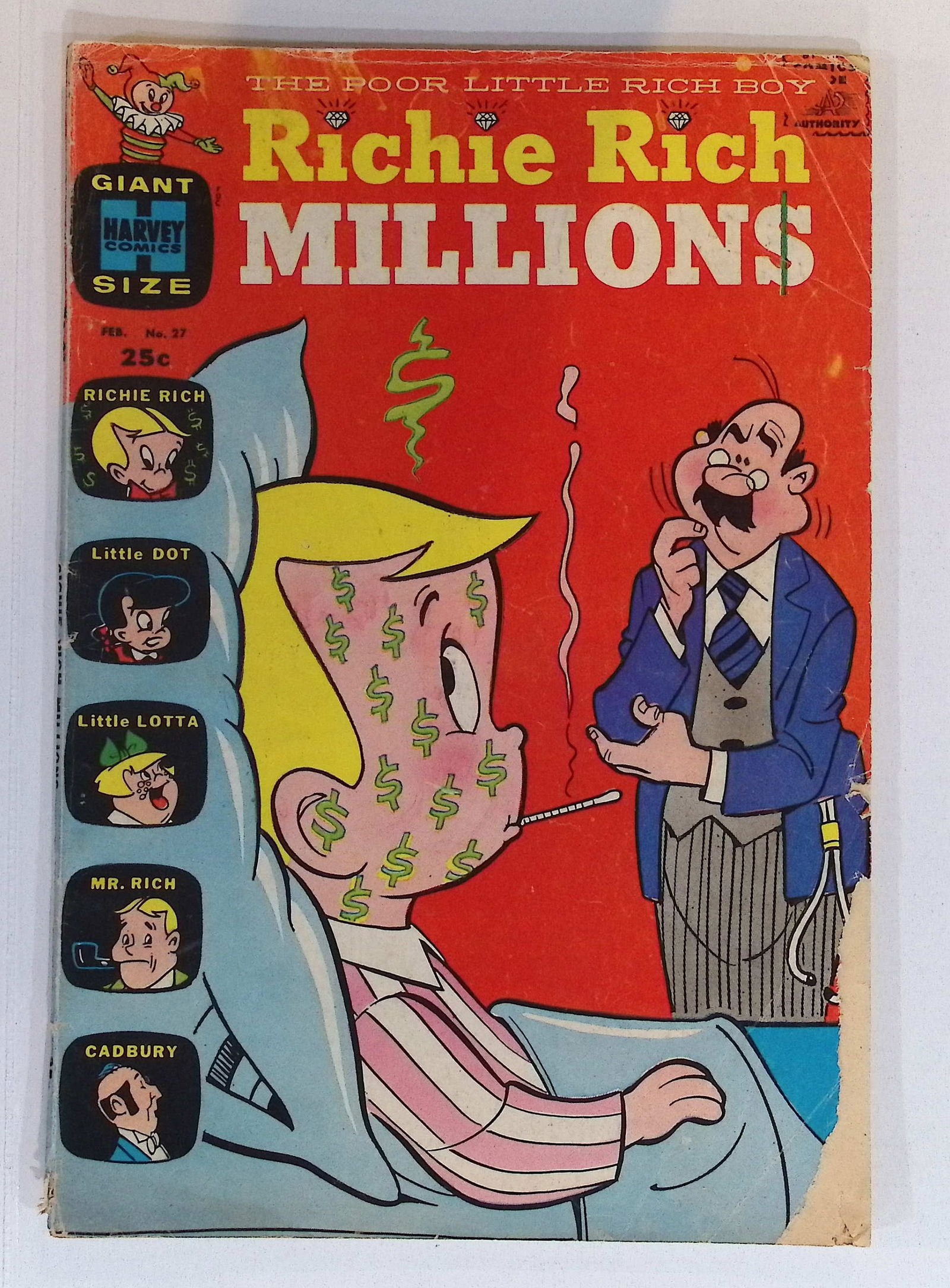 Richie Rich Millions Harvey Giant Size Silver Comic Book: Jul 1968 #27, Low Grade, See Photos: All Comic Books come Bagged, Boarded, Shipping is a little more than baseball cards due to the cost of supplies, Super Heroes Collectibles, Auction Magazine Lots for Sale on Line, Valuable Comic Book
