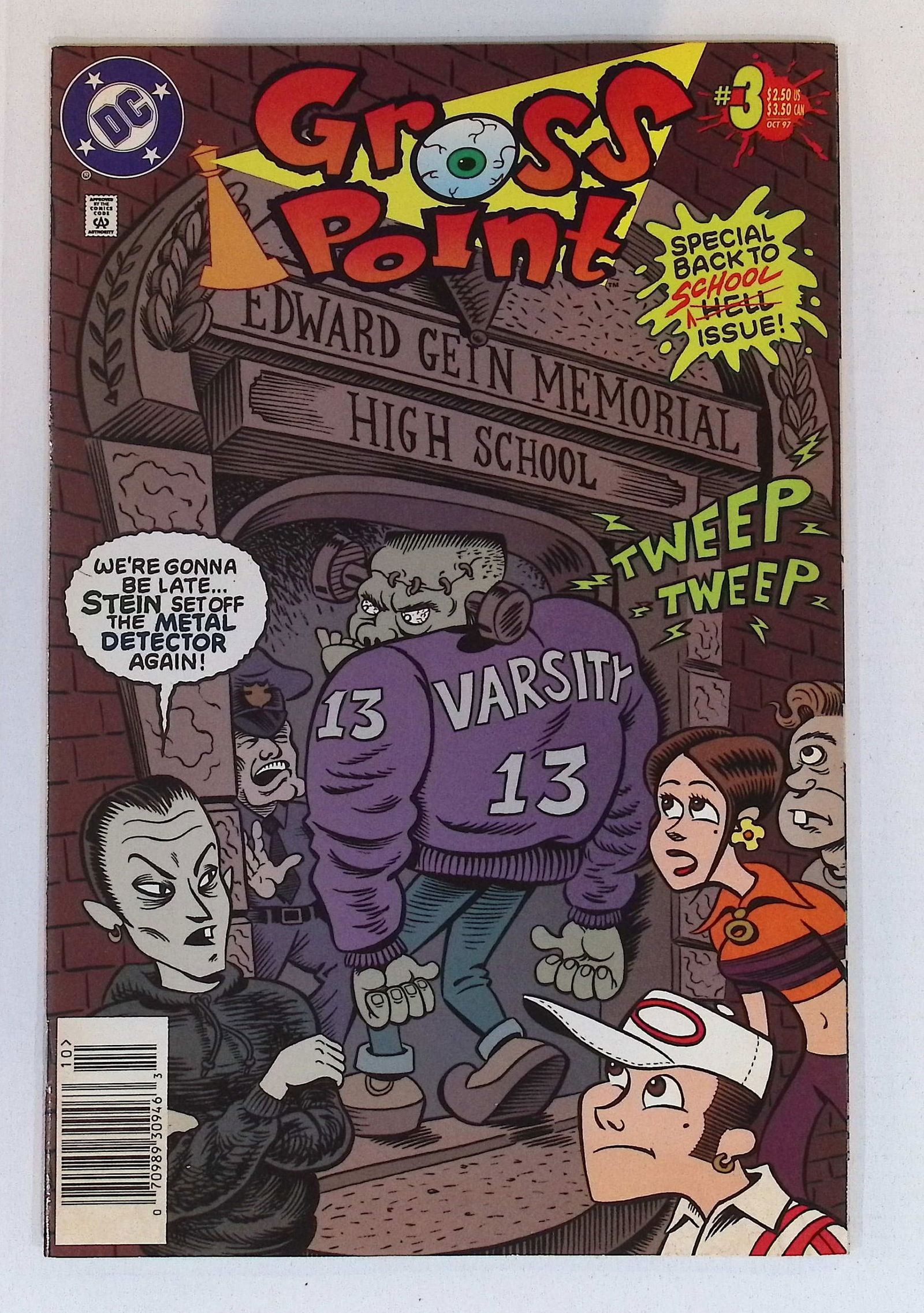 Gross Point Back to School Issue DC Vintage Comic Book: Oct 1997 #3, See Photos: All Comic Books come Bagged, Boarded, Shipping is a little more than baseball cards due to the cost of supplies, Super Heroes Collectibles, Auction Magazine Lots for Sale on Line, Valuable Comic Book