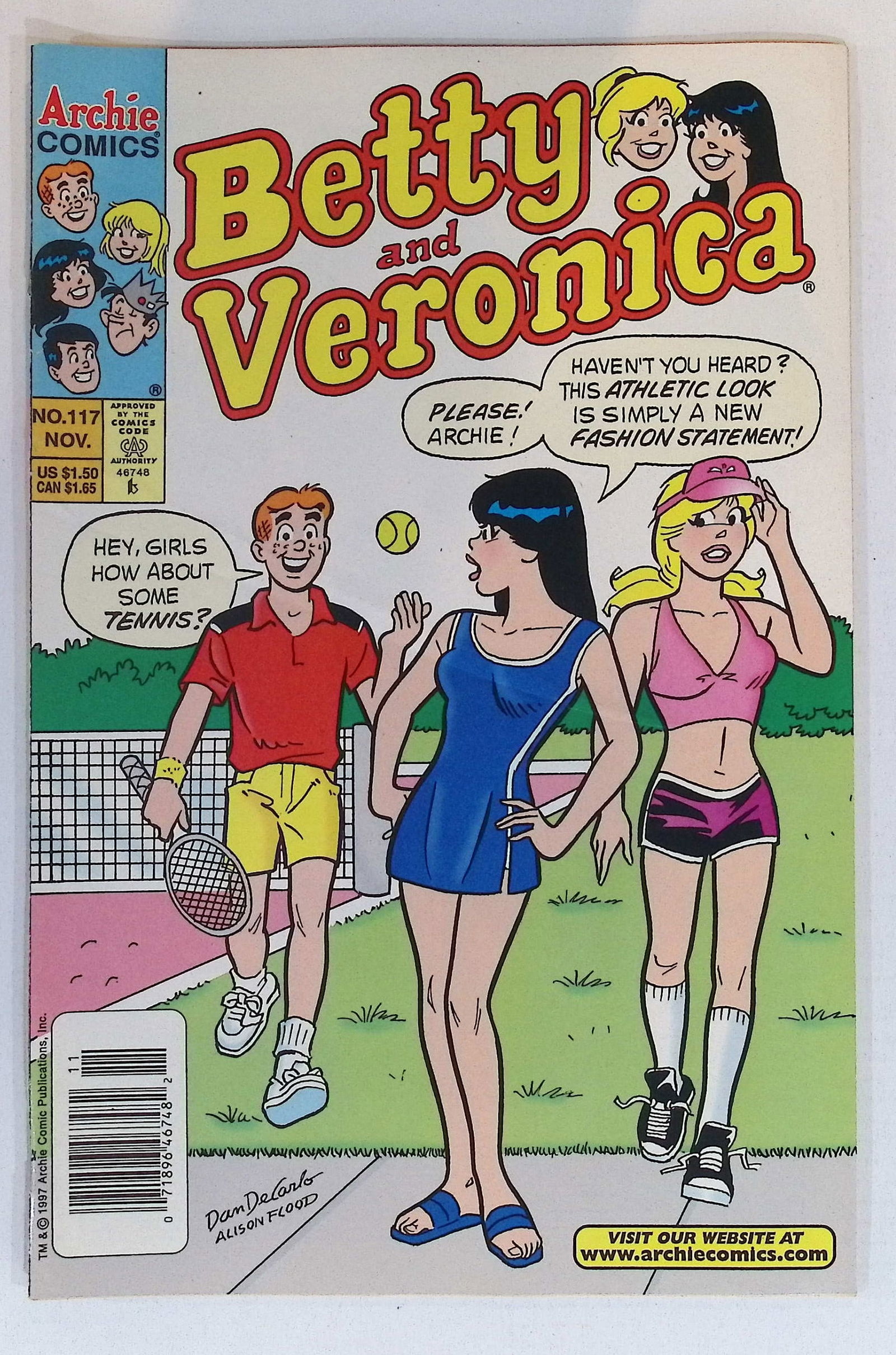 Betty and Veronica Archie Comic Book: Nov 1997 #117, See Photos: All Comic Books come Bagged, Boarded, Shipping is a little more than baseball cards due to the cost of supplies, Super Heroes Collectibles, Auction Magazine Lots for Sale on Line, Valuable Comic Book