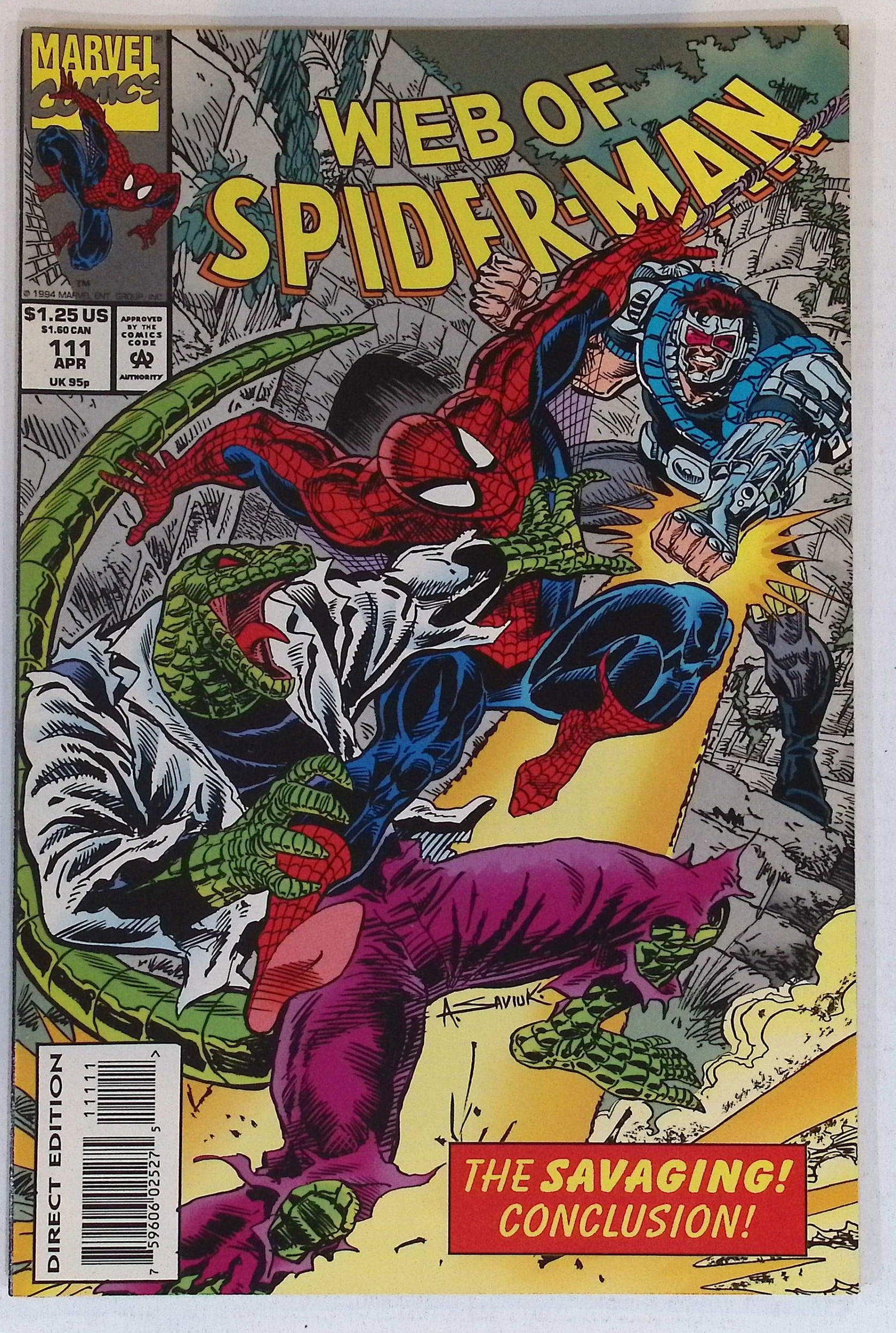Web of Spiderman Marvel Vintage Comic Book: April 1994 #111 See Photos (1 of 4)