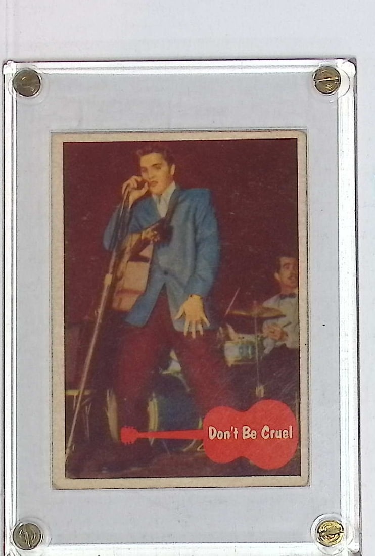 Elvis Presley Don't Be Cruel Card 1956 Topps Trading Card #11, See Photos: Rock & Roll Legend, American Icon, Music Hero, Gold Records, Hall of Fame, Trading Cards & Memorabilia for Sale on Line Near Me, Music Auction