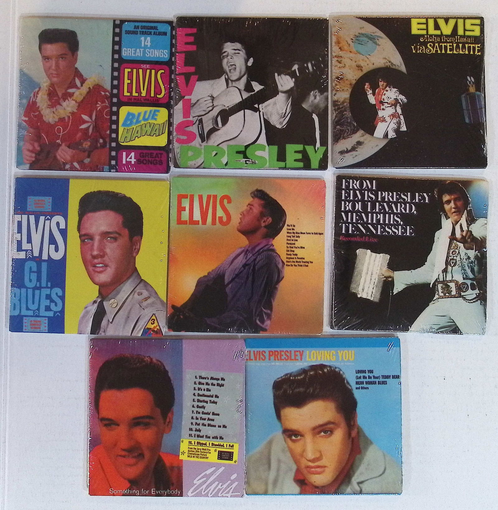 Elvis Presley 1981 Chu Bops Bubble Gum Records Complete Set, See Photos (1 of 2)